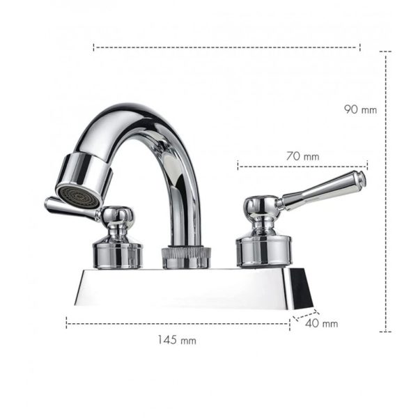 MEZCLADORA P/ LAVABO 4" SP-40001-2