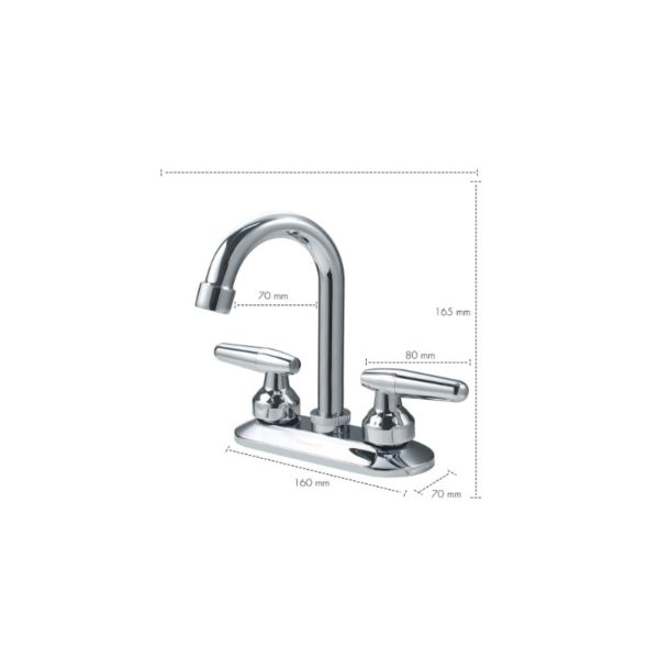 MEZCLADORA P/ LAVABO 4" SP-40046