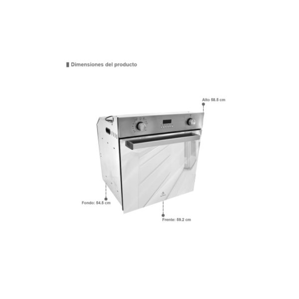 HORNO DE ACERO INOX 60 CM