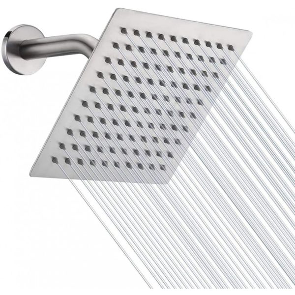 REGADERA CUADRADA DE 8" ACERO INOX