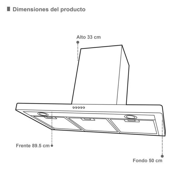 SUPRA CAMPANA TORINO 90 CM