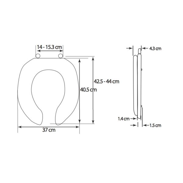 ASIENTO DE PLASTICO CON ARANDELA Y ANTIBACTERIAL