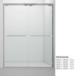 CASTEL CANCEL DOBLE CORREDIZO CROMO 942 1.20 / 1.30/ 1.40 / 1.50 / 1.60 X 2 m